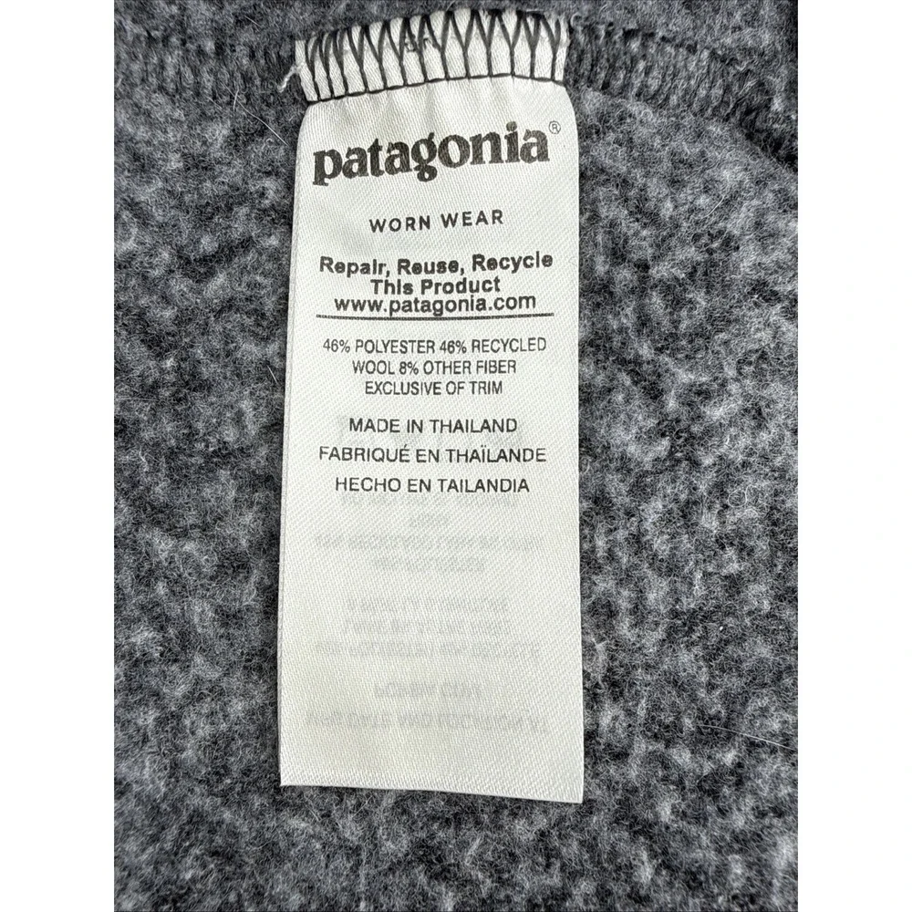 Patagonia Better Sweater Woolyester‎ 1/4 Zip Women's M Gray Fleece Pullover